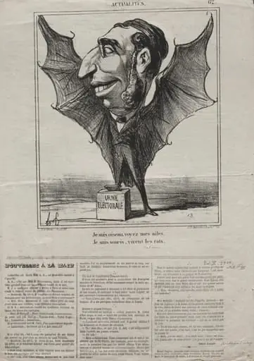 I am a bird, see my wings.., by Honoré Daumier