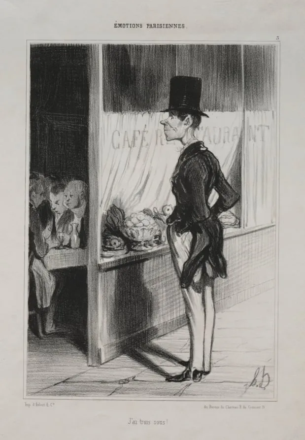 I Have Three Sous!, by Honoré Daumier, 1839