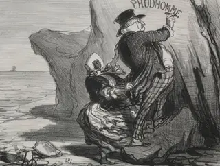 I want to leave an imperishable monument of our visit to this cliff..., by Honoré Daumier, 1854