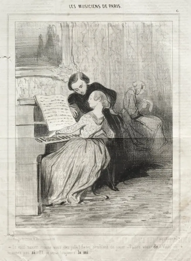 If you knew how pretty you are!, by Honoré Daumier, 1841