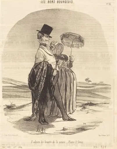 Il admire les beautés de la nature - Plaine St. Denis, by Honoré Daumier