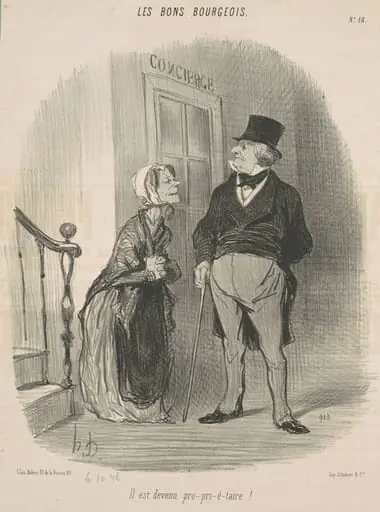 Il est devenu pro-pri-é-taire!, by Honoré Daumier