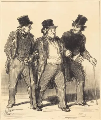 Il me semble que j'aperçois...  un... chien... pas muselé!..., by Honoré Daumier