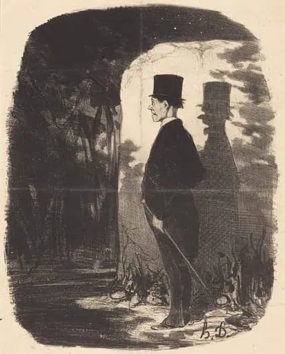 Il n'y a pas a dire, il faut que je traverse ce... bois..., by Honoré Daumier