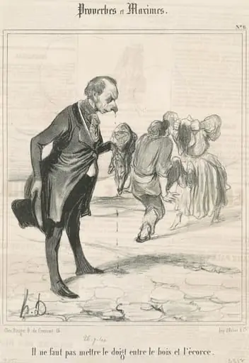 Il ne faut pas mettre le doigt ..., by Honoré Daumier