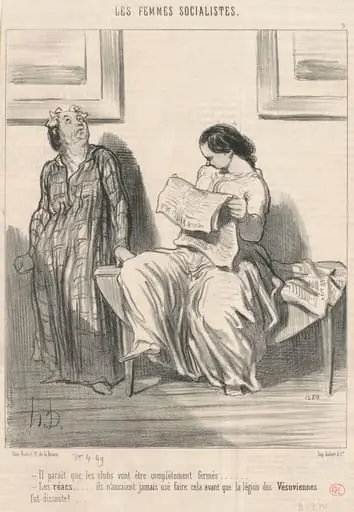Il parait que les clubs vont être ... fermés ..., by Honoré Daumier
