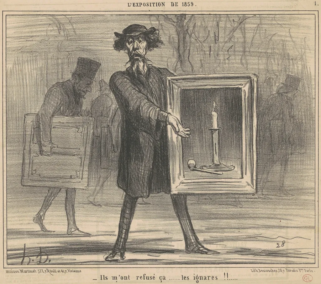 Ils m'ont refusé ca ..., by Honoré Daumier, ink, 1859
