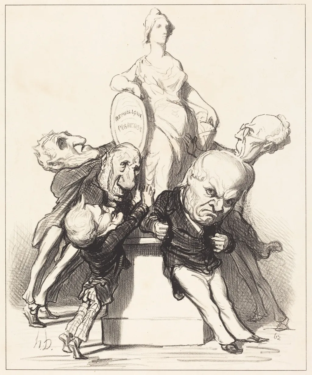 Ils prétendent qu'ils la soutiennent, by Honoré Daumier, ink, 1849