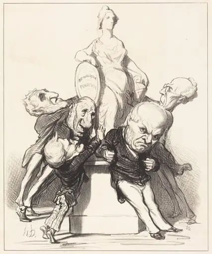 Ils prétendent qu'ils la soutiennent, by Honoré Daumier