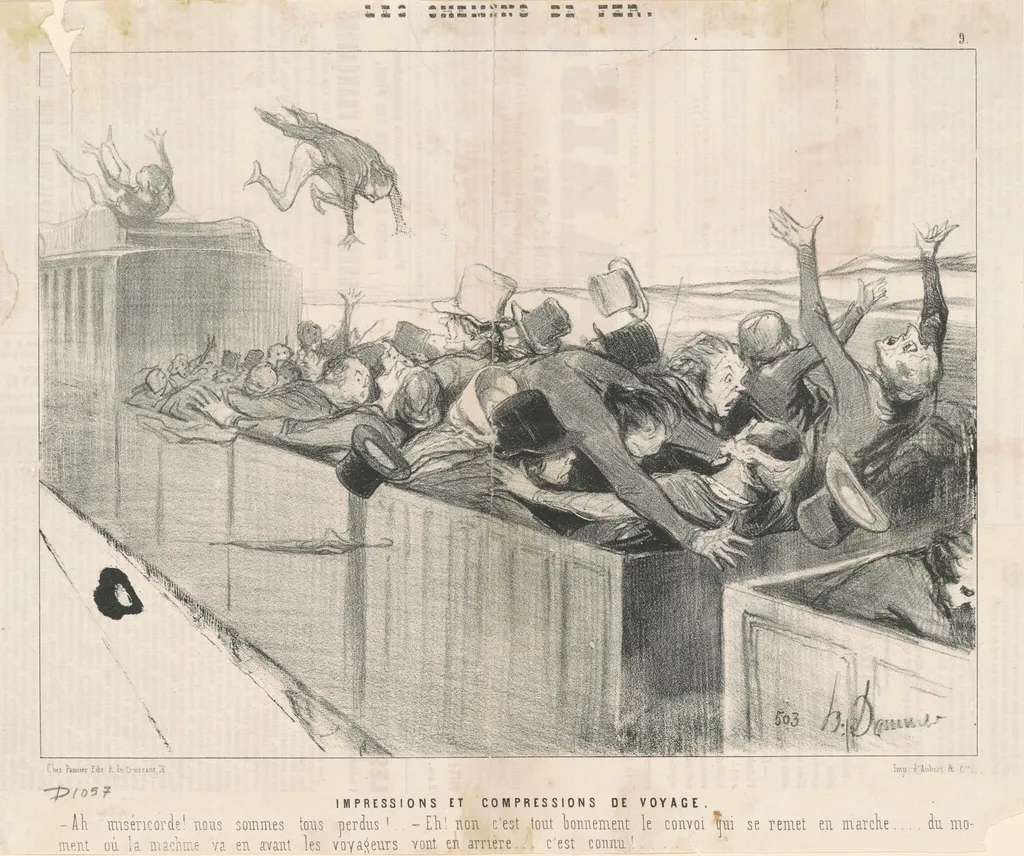 Impressions et compressions de voyage, by Honoré Daumier, ink, 1843