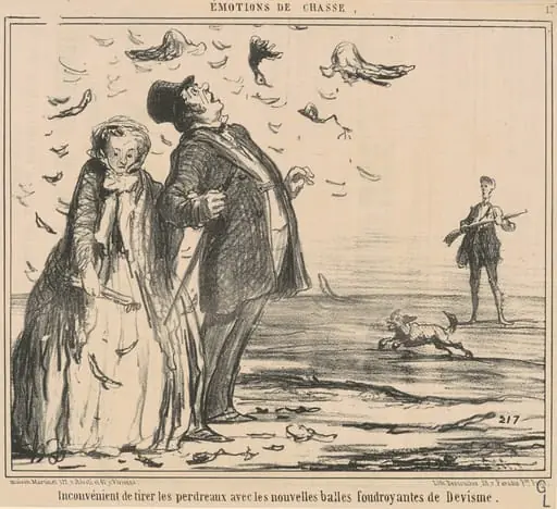 In convénient de tirer les perdreaux ..., by Honoré Daumier