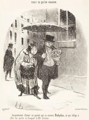 Inconvénient d'avoir un parent qui se nomme Babylas..., by Honoré Daumier