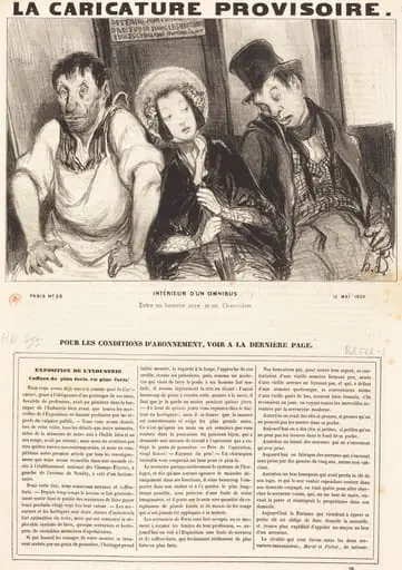 Intérieur d'un omnibus, by Honoré Daumier