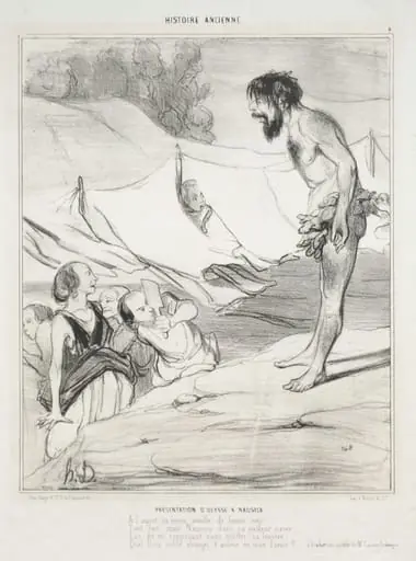 Introduction of Ulysses to Nausica, by Honoré Daumier