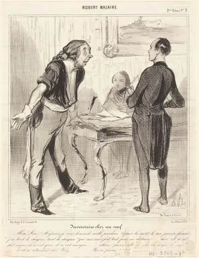 Inventaire chez un veuf, by Honoré Daumier