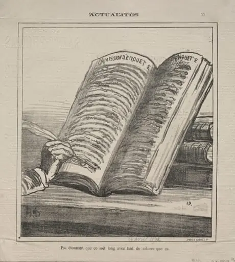 It is not surprising that it is long with so many corrections., by Honoré Daumier