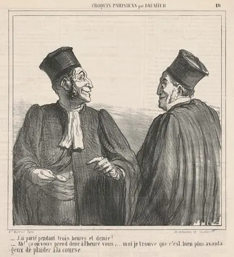 J'ai parlé ... trois heures et demie!, by Honoré Daumier