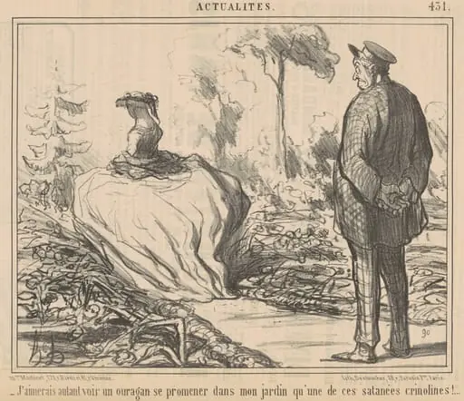 J'aimerais autant voir un ouragan ..., by Honoré Daumier
