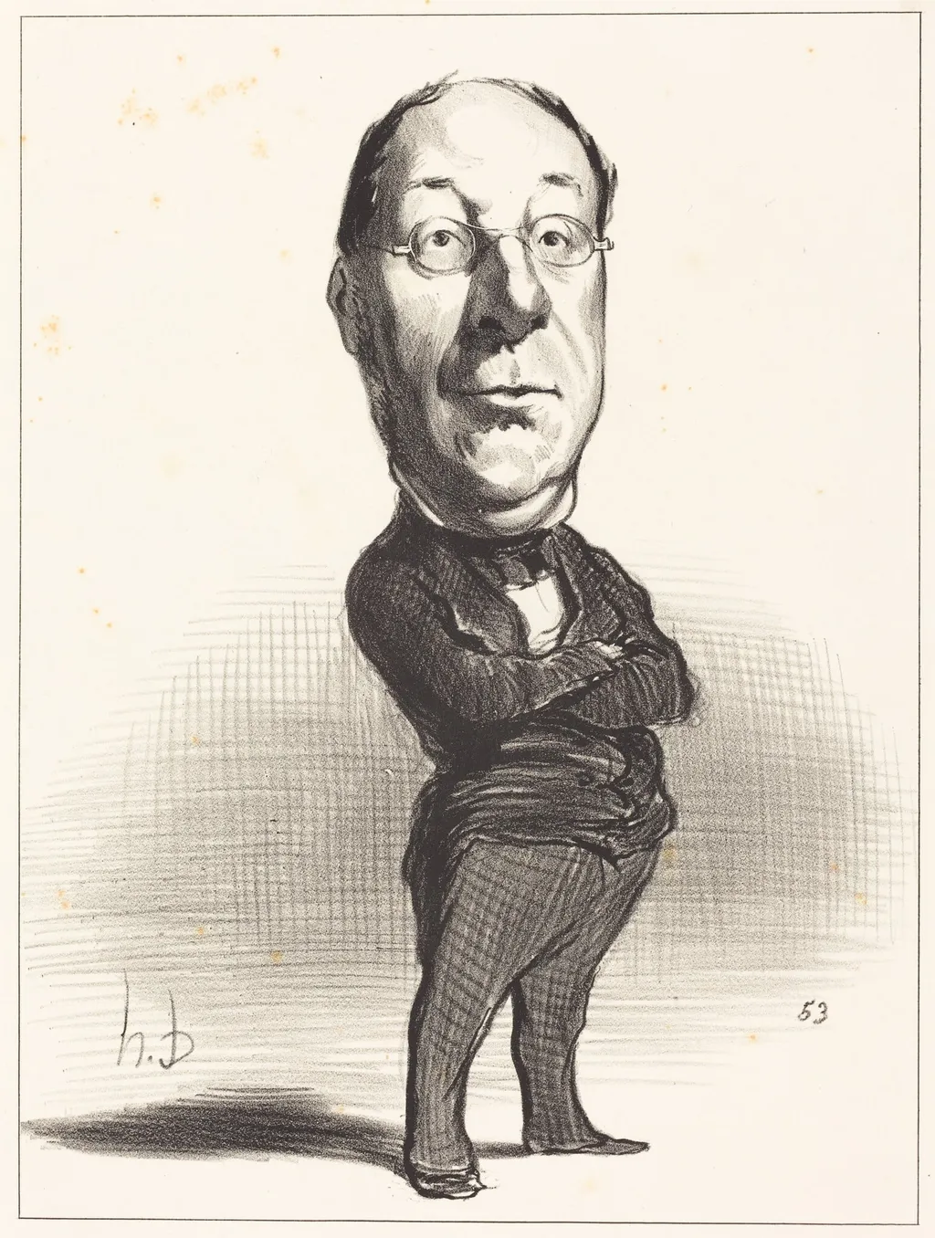 J.-B. Gustave de Laboulie, by Honoré Daumier, ink, 1849