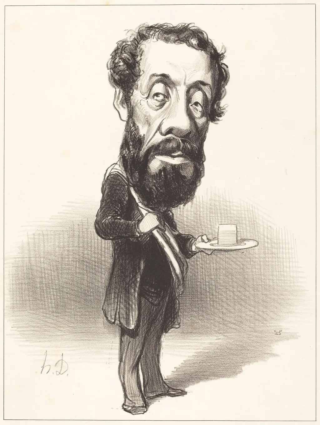 J. Marie-Anne Degousée, by Honoré Daumier, ink, 1849
