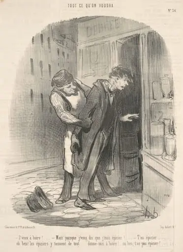 J'veux a boire! Mais puisque j'vous dis ..., by Honoré Daumier