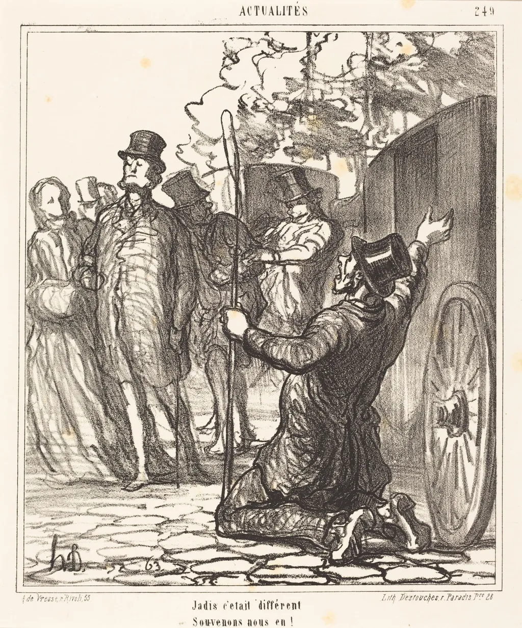 Jadis c'était différent, by Honoré Daumier, ink, 1867