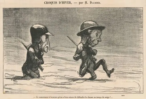 Je commence a trouver ... en temps de neige! ..., by Honoré Daumier