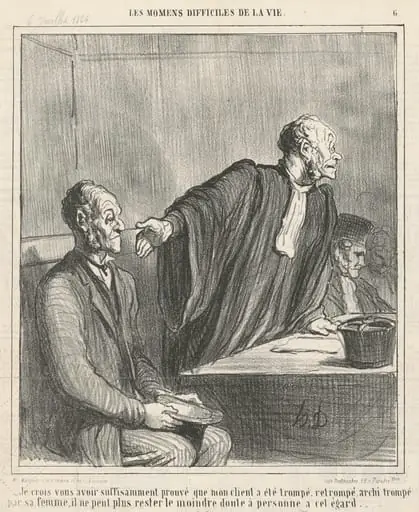 Je crois vous avoir ... prouvé que mon client ..., by Honoré Daumier