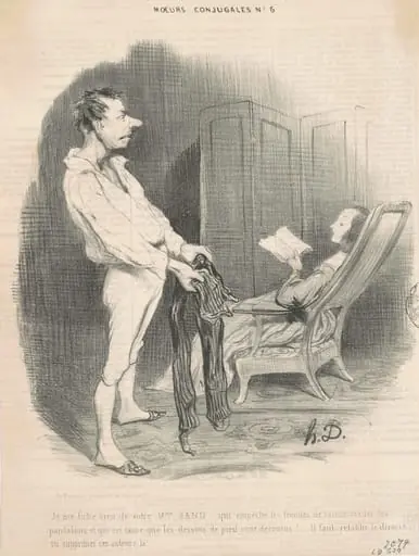 Je me fiche bien de votre Mme Sand..., by Honoré Daumier