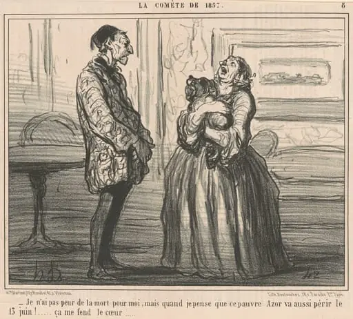 Je n'ai pas peur de la mort pour moi ..., by Honoré Daumier
