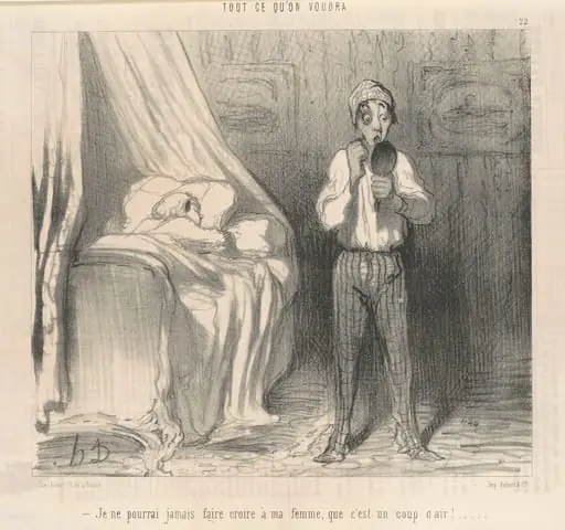 Je ne pourrai jamais faire croire a ma femme ..., by Honoré Daumier