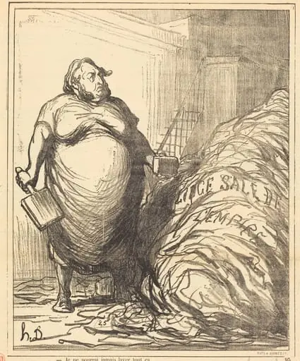 Je ne pourrai jamais laver tout ça, by Honoré Daumier