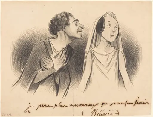 Je pars plus amoureux que... jamais..., by Honoré Daumier