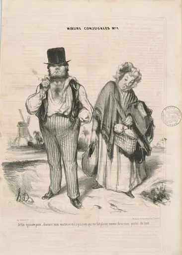 Je t'ai épousé pour charmer mon existence..., by Honoré Daumier
