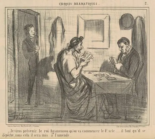 Je viens prévenir le roi Agamemnon ..., by Honoré Daumier