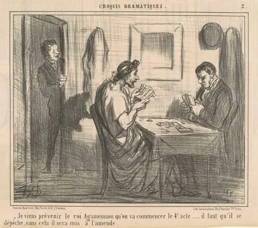 Je viens prévenir le roi Agamemnon ..., by Honoré Daumier