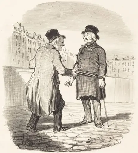 Je vous arrête, mauvais sujet..., by Honoré Daumier
