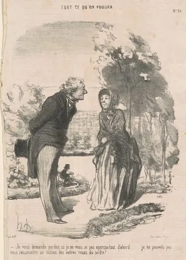 Je vous demande pardo si je ne vous ai pas apercue ..., by Honoré Daumier