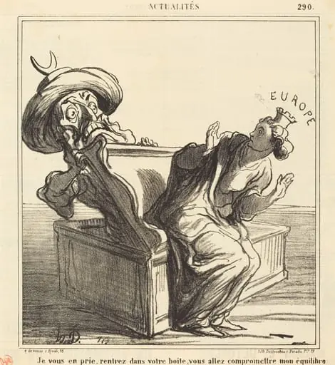 Je vous en prie, rentrez dans votre boite..., by Honoré Daumier