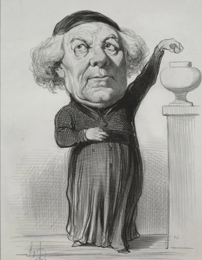 Jean Jacques Fayet, Bishop of Orléans, by Honoré Daumier, 1849