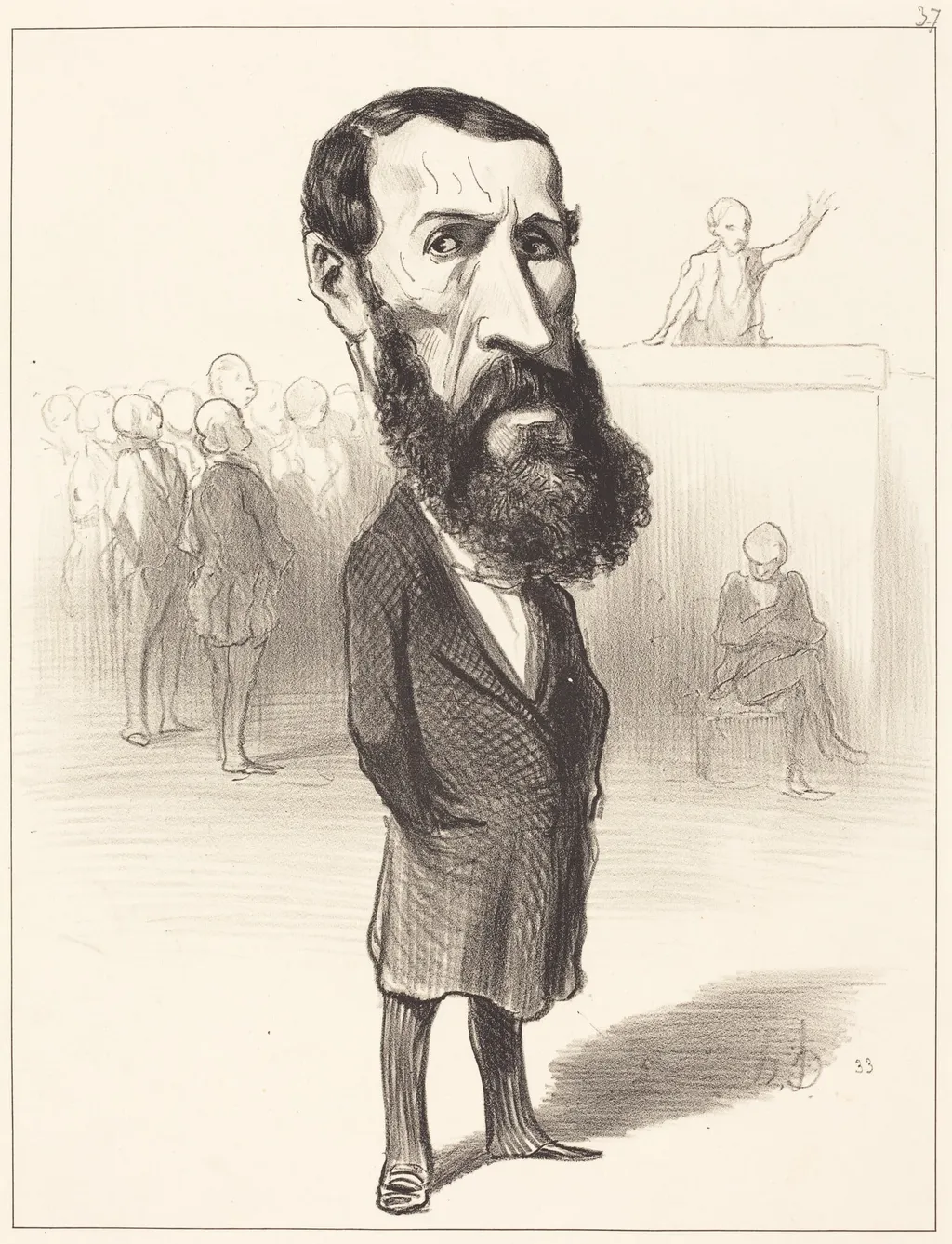 Jean-Louis Greppo, by Honoré Daumier, ink, 1849