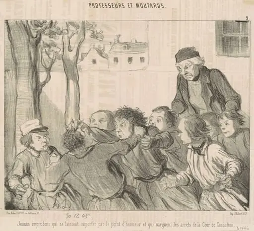 Jeunes imprudens qui se laiseent emporter ..., by Honoré Daumier