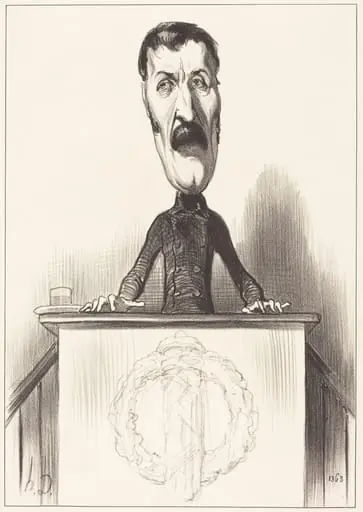 Jules Bastide, by Honoré Daumier