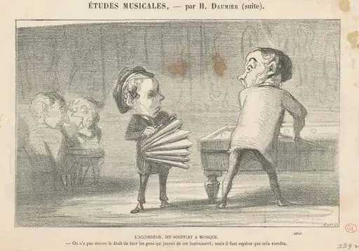 L'accordéon, dit soufflet à musique, by Honoré Daumier