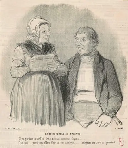 L'anniversaire du mariage, by Honoré Daumier