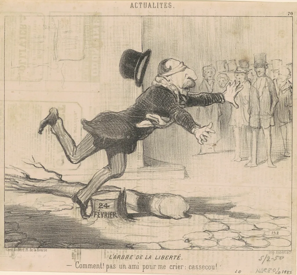 L'arbre de la liberté, by Honoré Daumier, ink, 1850
