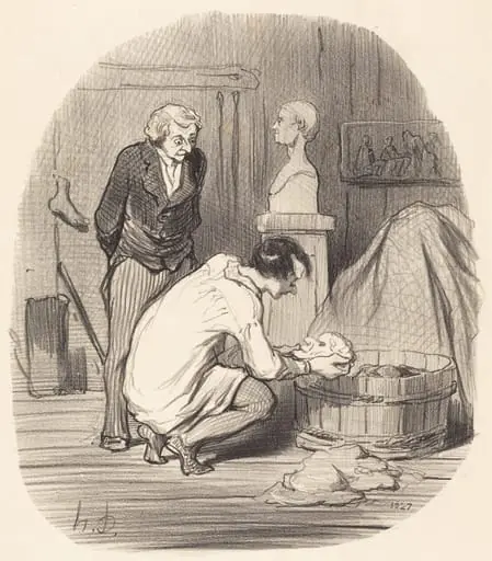 L'Artiste - Voila qui est terminé!..., by Honoré Daumier