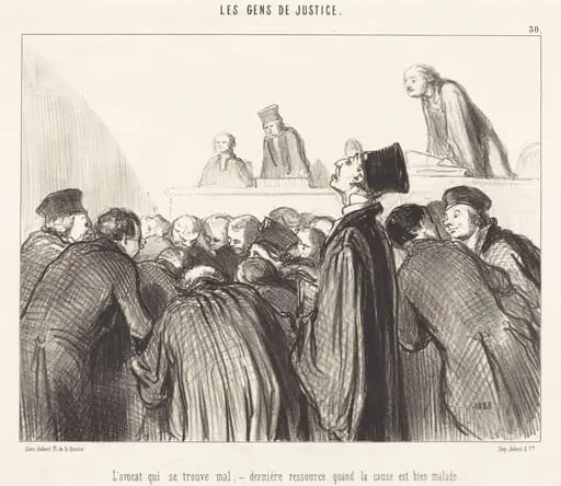 L'Avocat que se trouve mal, by Honoré Daumier