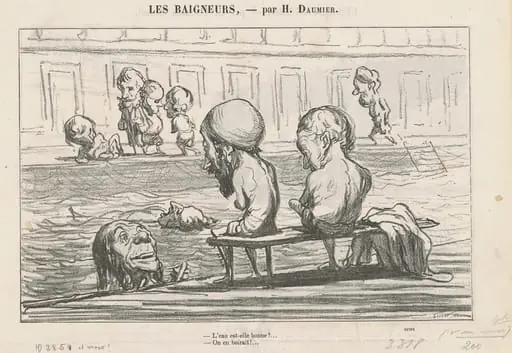 L'eau est-elle bonne? ..., by Honoré Daumier