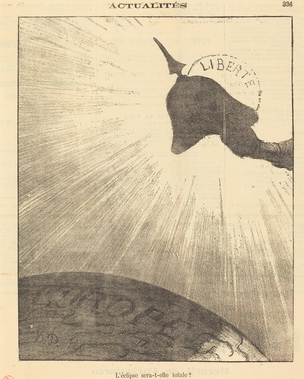 L'éclipse sera-t-elle totale?, by Honoré Daumier, 1871